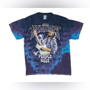 Jimi Hendrix’s “Purple Haze” Purple and Blue Tie - Dye T-Shirt  size L